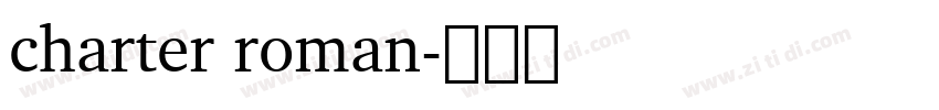 charter roman字体转换